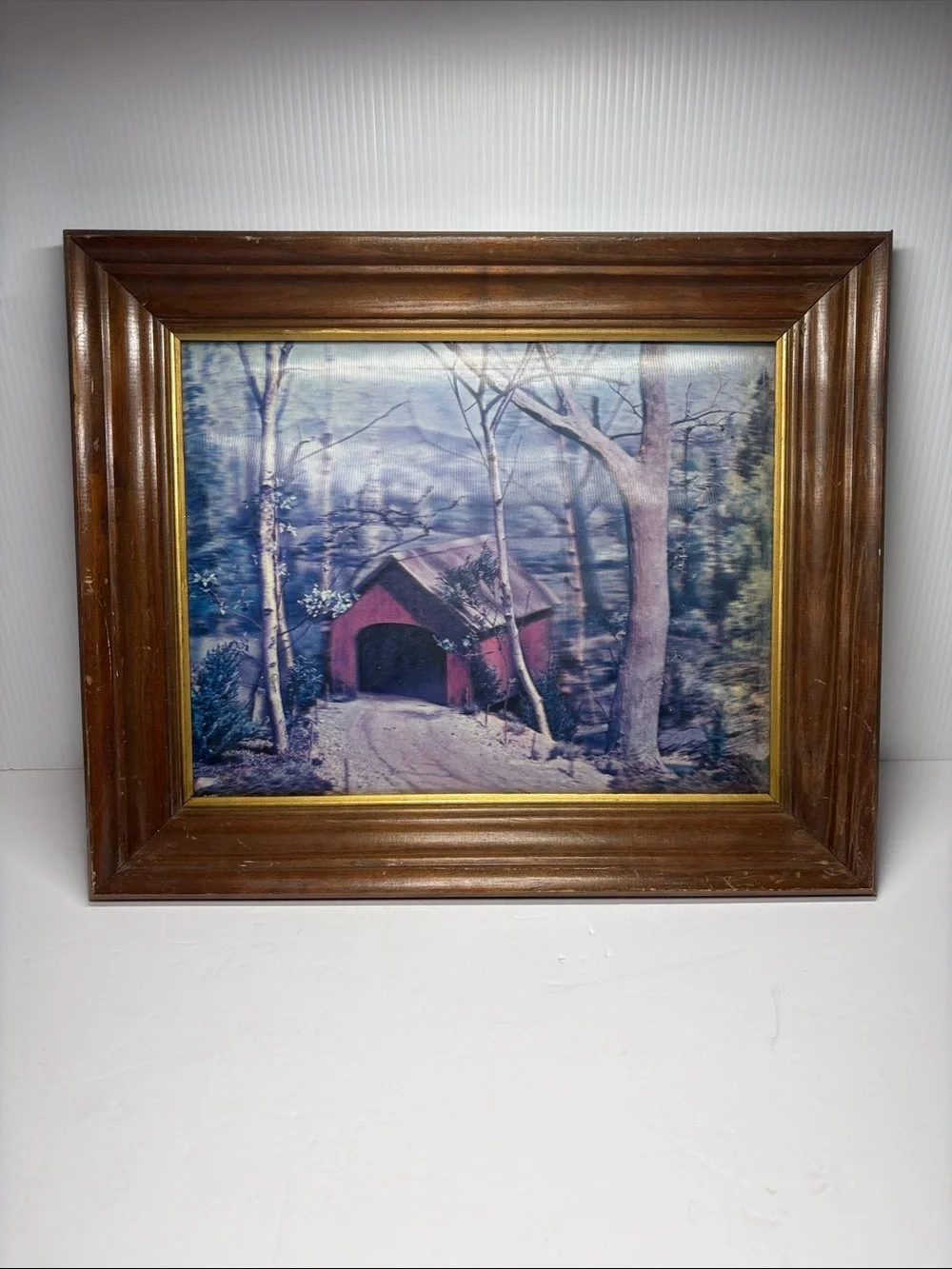 Vintage 3-D Framed Barn Scene